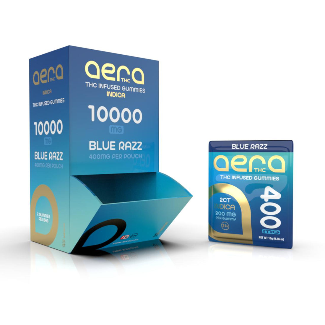 Aera THC Infused Gummies 10000mg front of package — Aera