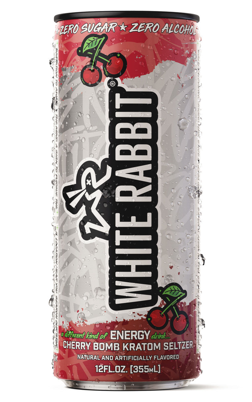 White Rabbit Energy Kratom Seltzer - Cherry Bomb
