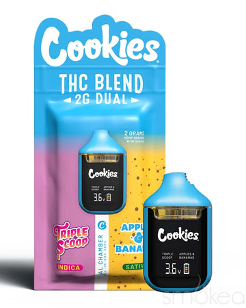 Cookies THC Blend 2G Dual Disposable - Triple Scoop & Apples & Bananas