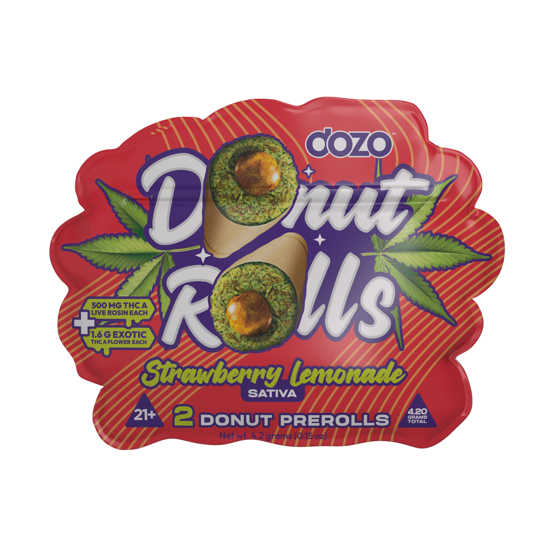 Dozo Donut Rolls 4.2G - Strawberry Lemonade