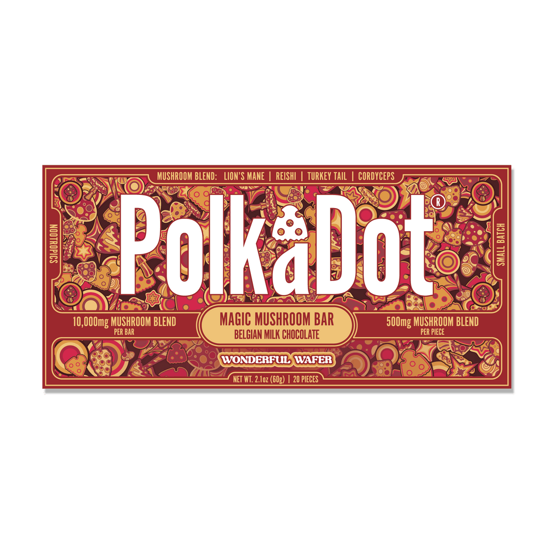 Polkadot Chocolate Bar 2.1oz - Wonderful Wafer
