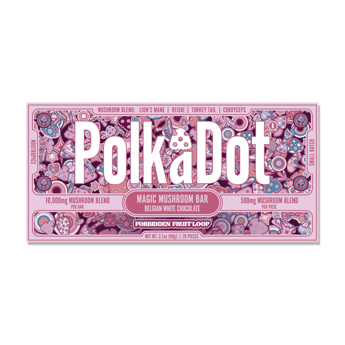 Polkadot Chocolate Bar 2.1oz - Forbidden Fruit Loop