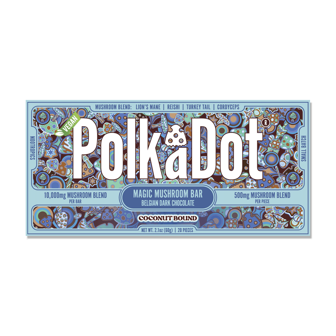 Polkadot Chocolate Bar 2.1oz - Coconut Bound