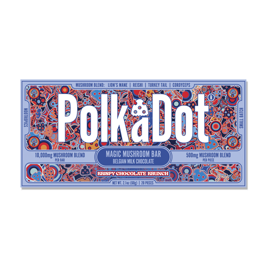 Polkadot Chocolate Bar 2.1oz - Krispy Chocolate Krunch