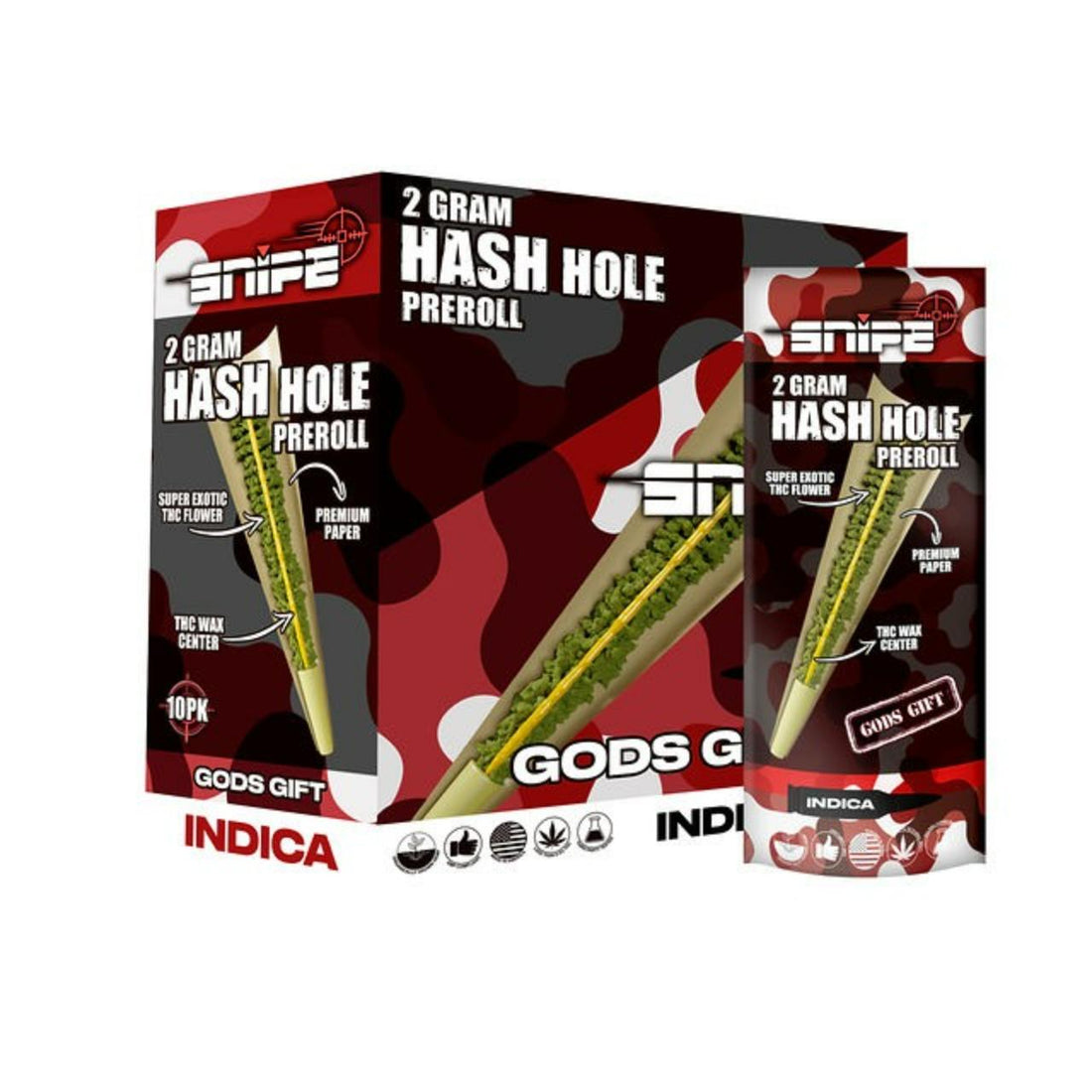 Snipe THCP 2G Hash Holes — Snipe infused pre-roll