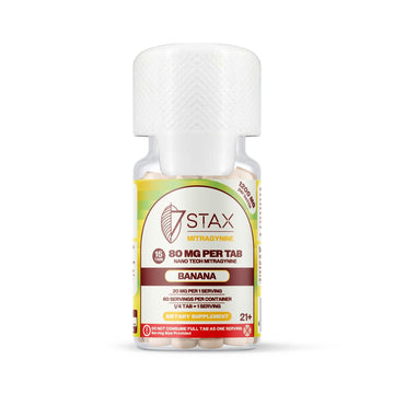 Stax Mitragynine 80mg Tablets 15 Pack - Banana