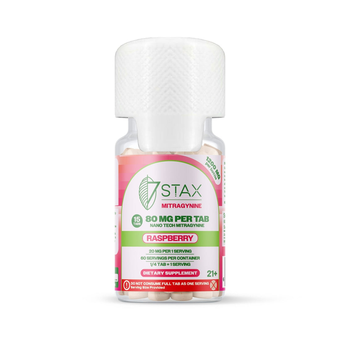 Stax Mitragynine 80mg Tablets 15 Pack - Raspberry