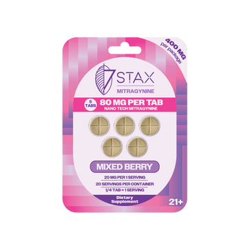 Stax Mitragynine 80mg Tablets 5 Pack - Mixed Berry