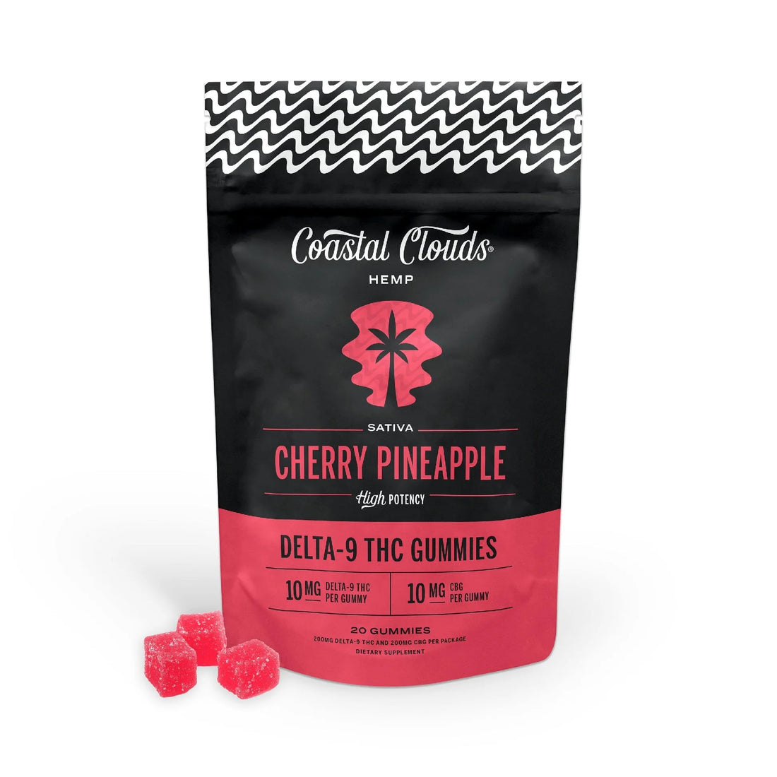 Coastal Clouds D9 THC Gummies front of package — Coastal Clouds