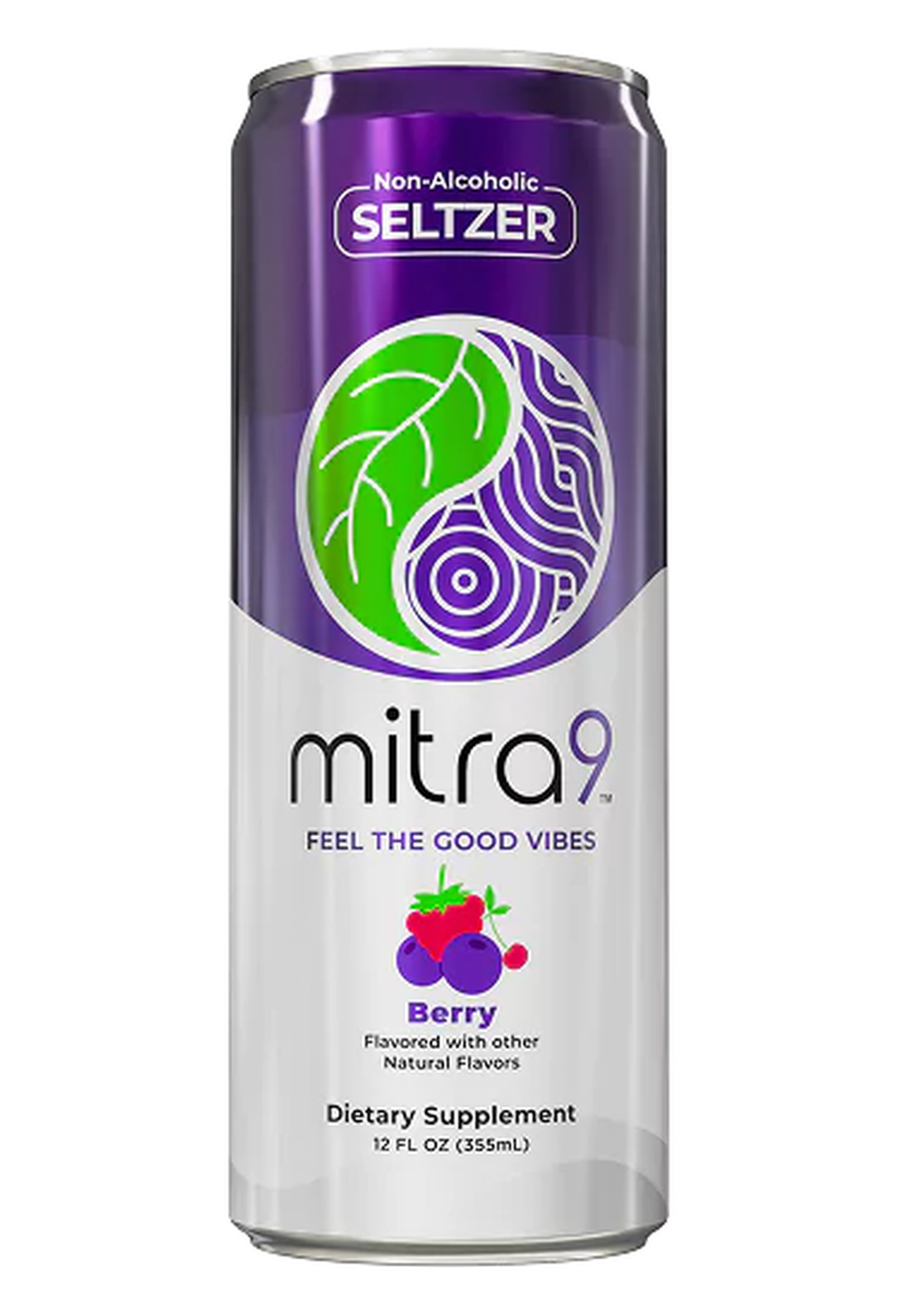 Mitra 9 Kratom Seltzer 12oz Can - Berry